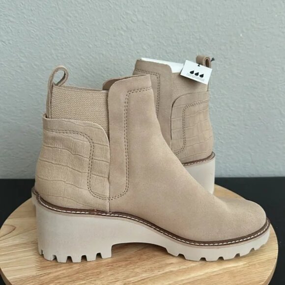 Dolce Vita Suede Waterproof Ankle Boots - Huey H20- Dune (Sz 8.5m) a570595 - Picture 5 of 8